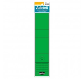 LOMO ARCHIVADOR ADETEC AUTOADHESIVO ANCHO VERDE (X10)